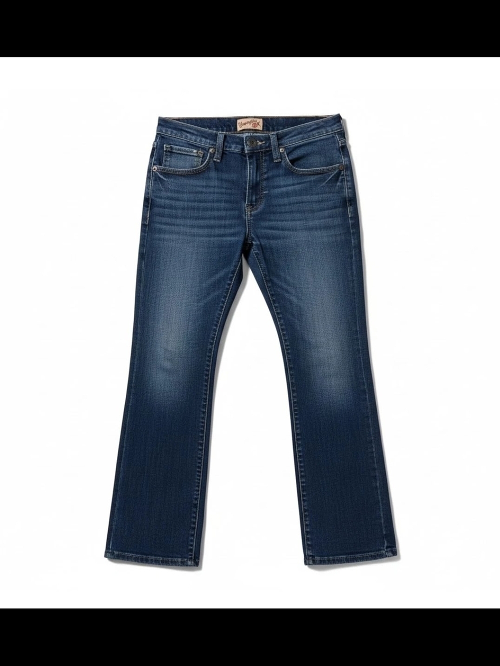 Wrangler Dark Blue Denim Jeans with Branded Patch